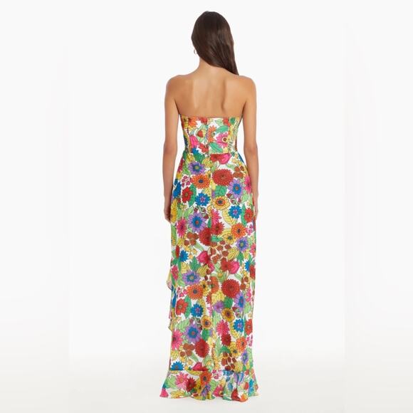 Amanda Uprichard Strapless Floral Gown Size XS NWT Retails $308 - Picture 3 of 7